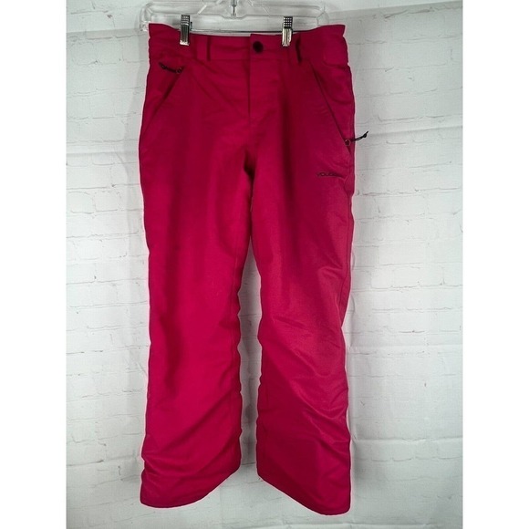 Youth Volcom Frochickidee Ski Pants Bright Pink Pockets Insulated Size XL/14Y - Picture 5 of 6